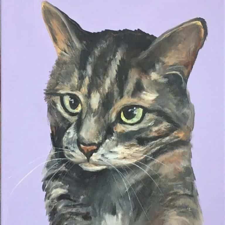 Tiger cat custom pet painting